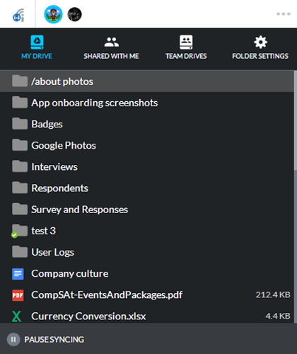 my drive single folder select