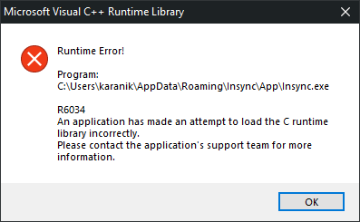 I Get A Lot Of Runtime Errors Lately Windows Insync Forums