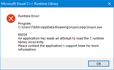 run work-time error r6003 compaq