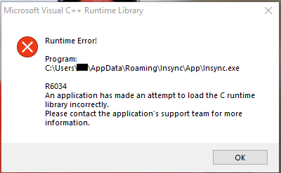 runtime error nod32